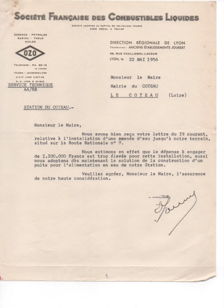 Amenée d'eau potable